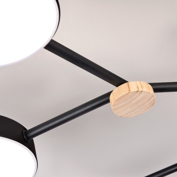 Потолочная светодиодная люстра с пультом управления LED4U L3201-700 BK