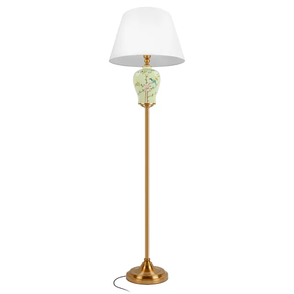 Торшер Loft IT Hydrangea 10383F, Голубой, Белый, Металл, основание крупным планом
