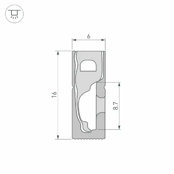 Силиконовый профиль Arlight WPH-FLEX-0616-SIDE-S9-5m BLACK 045788 Силиконовый профиль Arlight WPH-FLEX-0616-SIDE-S9-5m BLACK 045788