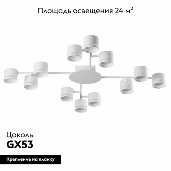 Потолочная люстра Lumion Gareta 8235/12C, Белый, Металл, Минимализм стиль