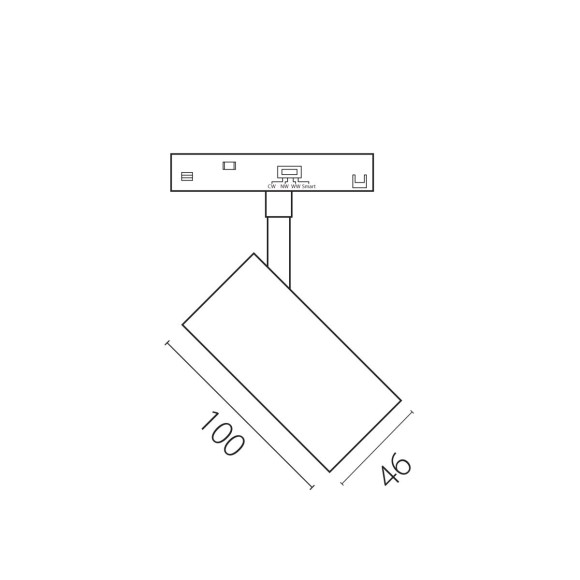 Трековый однофазный светильник Lightstar Uno CCT 209506CCT