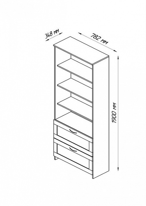 Стеллаж комбинированный Сириус SHST_2.02.07.110.1