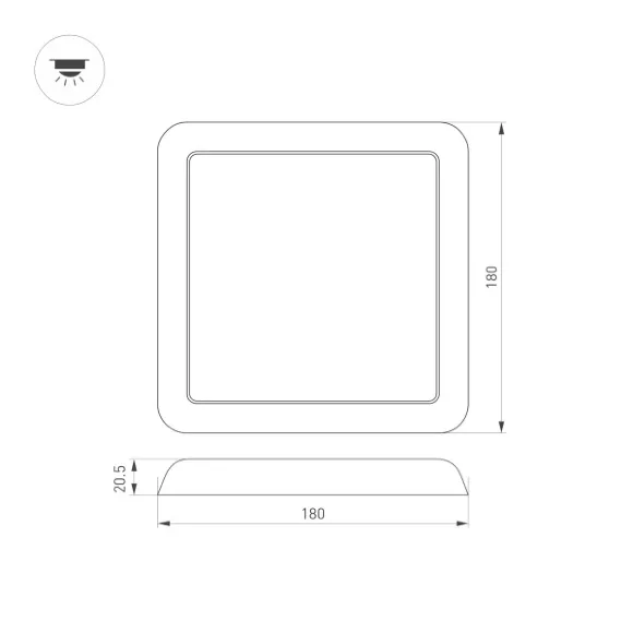 Встраиваемый светильник Arlight CL-Fiokk-S180x180-12W Day4000-Mix 034470 Встраиваемый светильник Arlight CL-Fiokk-S180x180-12W Day4000-Mix 034470
