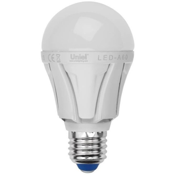 Лампа светодиодная (UL-00001525) Uniel E27 10W 4000K матовая LED-A60 10W/NW/E27/FR PLP01WH