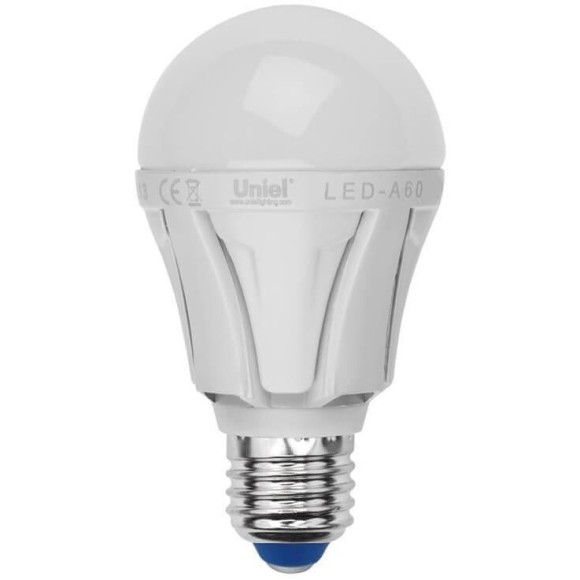 Лампа светодиодная (UL-00001525) Uniel E27 10W 4000K матовая LED-A60 10W/NW/E27/FR PLP01WH