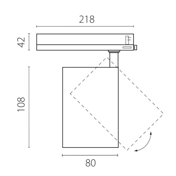 Трековый трехфазный светильник Quattro LED с управлением TRIAC Lightstar Alta Base A5346TRIAC