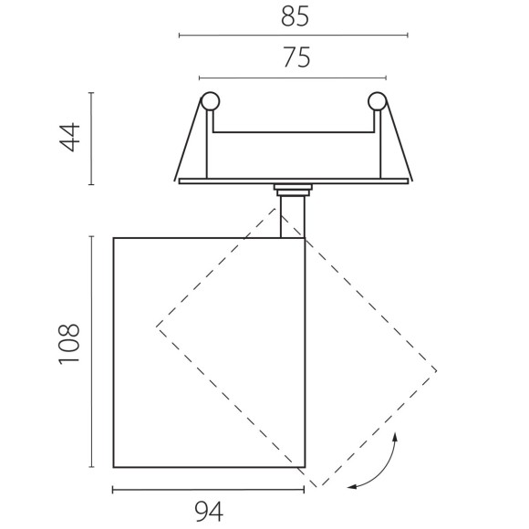 Встраиваемый светильник Lightstar Alta Base A5447RS