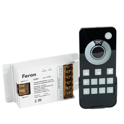 Контроллер диммер с пультом, таймером и визуализатором звука Feron LD481 12-24-48V 52096