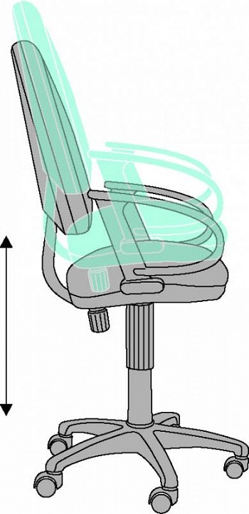 Кресло компьютерное CH-300/BLACK BUR_491230