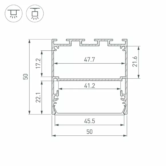 Профиль Arlight LINE-M-5050-2500 BLACK 057532 Профиль Arlight LINE-M-5050-2500 BLACK 057532