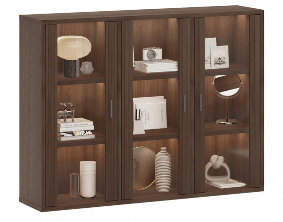 Тумба-витрина Домино СУ(ш3в1)+3ФС MER_SUsh3v1-3FS-SH-shamoni-CH