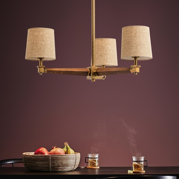 Люстра на штанге ImperiumLoft Stavra Jorgenson White/Light Wood 203578-26