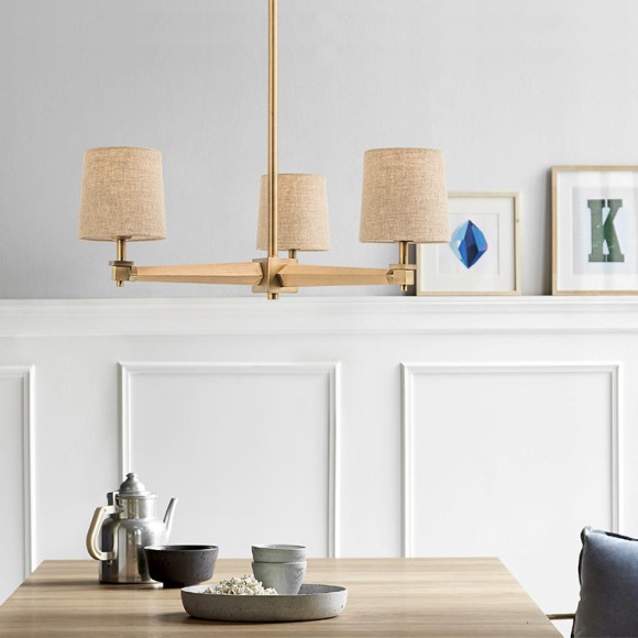 Люстра на штанге ImperiumLoft Stavra Jorgenson White/Light Wood 203578-26