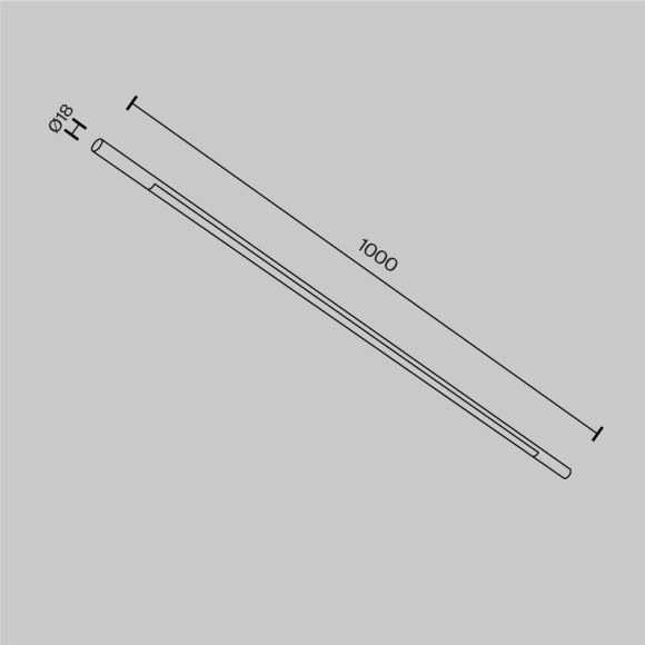 Трековый светильник Maytoni Basis C100CL-L1000-24W3-6K-BS