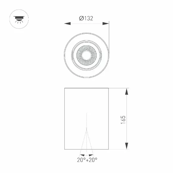 Накладной светильник Arlight SP-FOCUS-R132-24W Warm3000 054811 Накладной светильник Arlight SP-FOCUS-R132-24W Warm3000 054811