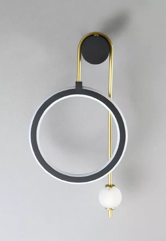 Бра Crystal lux CORIDA AP25W LED BLACK/GOLD, Золото, Белый, От теплого до холодного, вид сверху Бра Crystal lux CORIDA AP25W LED BLACK/GOLD, Золото, Белый, От теплого до холодного, вид сверху