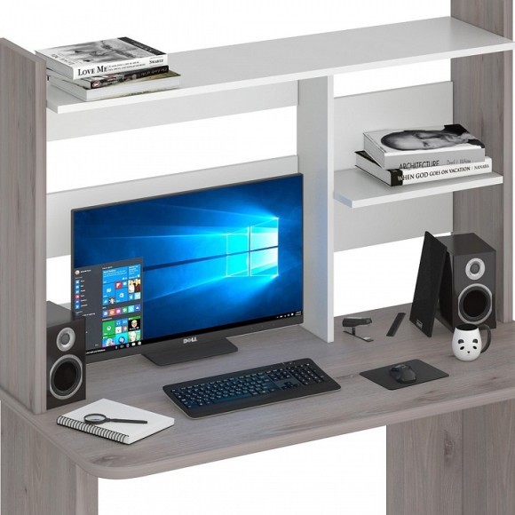 Стол компьютерный Домино Lite СКЛ-Прям120Р+НКЛ-120 MER_SKL-Pryam120Rbez_tumby-NKL-120_NBE