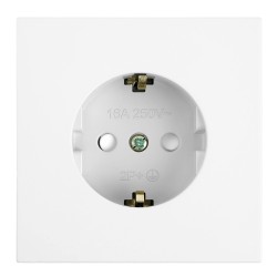 Розетка 1-местная с защитной шторкой с/з (механизм) Stekker Мия 250В 16А RST16-3110-01 белая магнолия 50440