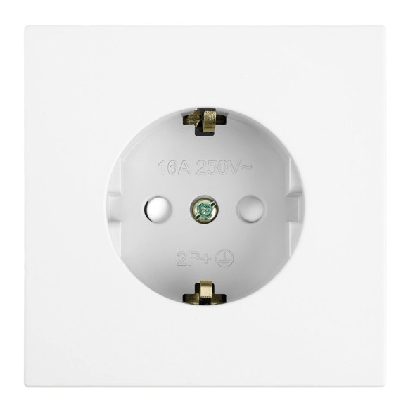 Розетка 1-местная с защитной шторкой с/з (механизм) Stekker Мия 250В 16А RST16-3110-01 белая магнолия 50440