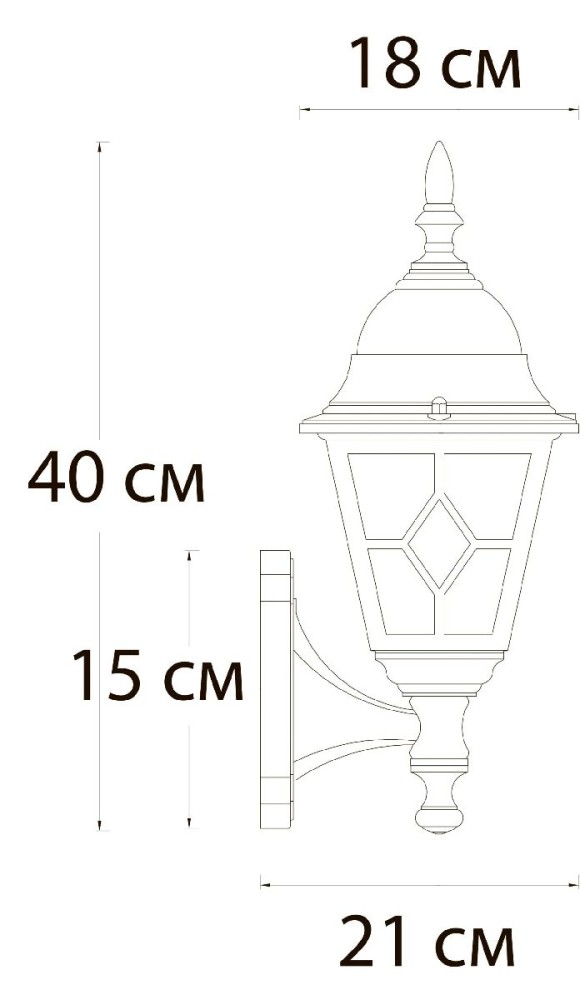 Уличный настенный светильник Arte Lamp Madrid A1541AL-1BN