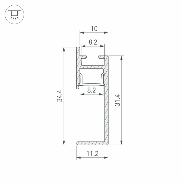 Профиль Arlight PLINTUS-H35-F-2000 ANOD 046858 Профиль Arlight PLINTUS-H35-F-2000 ANOD 046858