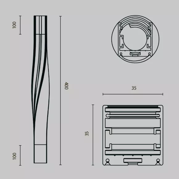 Радиусный профиль Maytoni Led strip ALM-3535R-B-TR-90°-0.4M, дополнительный ракурс Радиусный профиль Maytoni Led strip ALM-3535R-B-TR-90°-0.4M, дополнительный ракурс