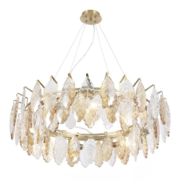 Подвесная люстра Crystal Lux TREVI SP8 BRASS, декоративные элементы крупным планом Подвесная люстра Crystal Lux TREVI SP8 BRASS, декоративные элементы крупным планом