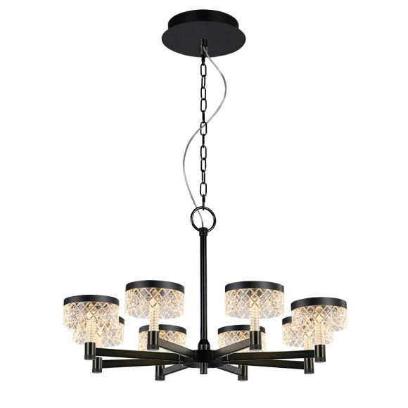 Подвесная светодиодная люстра Delight Collection MD21020075 MD21020075-8A matt black