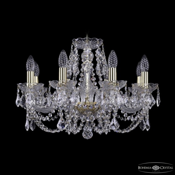 Подвесная люстра Bohemia Ivele Crystal 1402/8/195 G Leafs