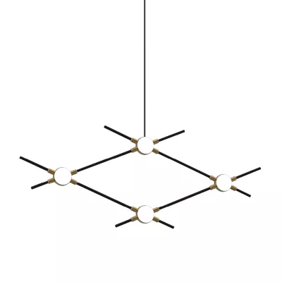 Подвесная люстра DeLight Collection Molecular MD18001067-4A black/gold