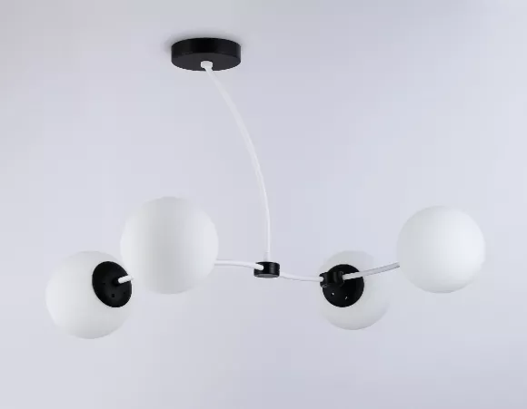 Люстра на штанге Ambrella Light Modern TR2542, Белый, Металл, Стекло Люстра на штанге Ambrella Light Modern TR2542, Белый, Металл, Стекло