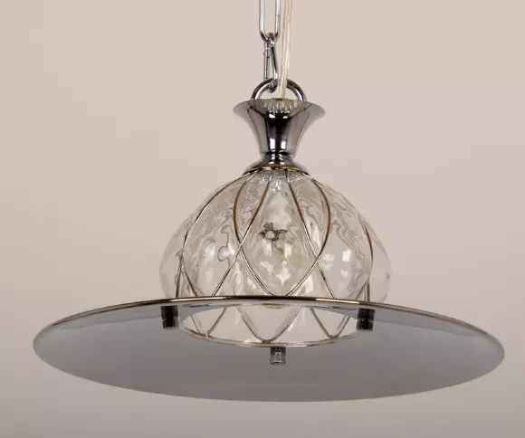 Подвесной светильник Abrasax Cornelia 2232/1(clear), Хром, Прозрачный, Металл, декоративные элементы крупным планом Подвесной светильник Abrasax Cornelia 2232/1(clear), Хром, Прозрачный, Металл, декоративные элементы крупным планом