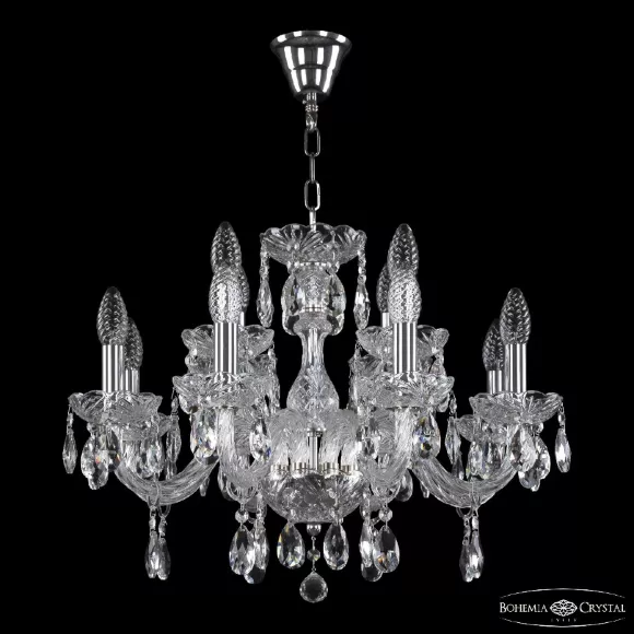 Подвесная люстра Bohemia Ivele Crystal 117/8+4/195 Ni Подвесная люстра Bohemia Ivele Crystal 117/8+4/195 Ni