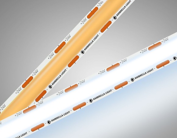 Светодиодная лента Ambrella Light Illumination COB 616Led/19W m/ 24V IP20 6500K/ 5m*12mm*2mm (2 конт.) GS4803