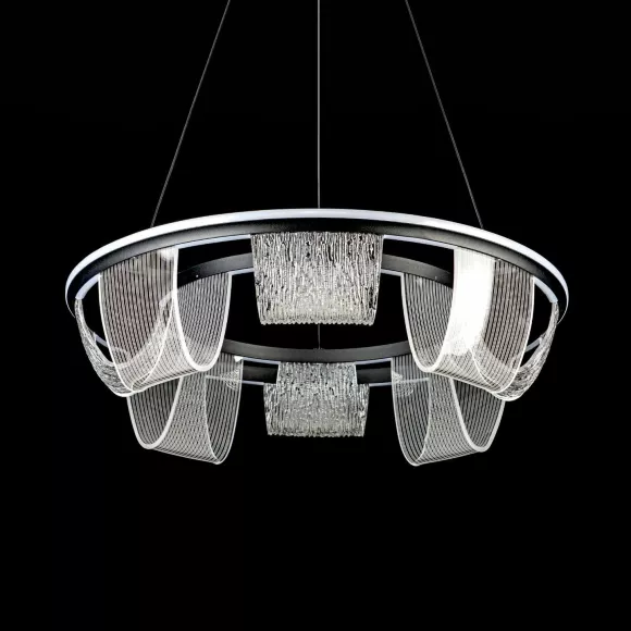 Подвесная люстра LED4U L7706-630 BK