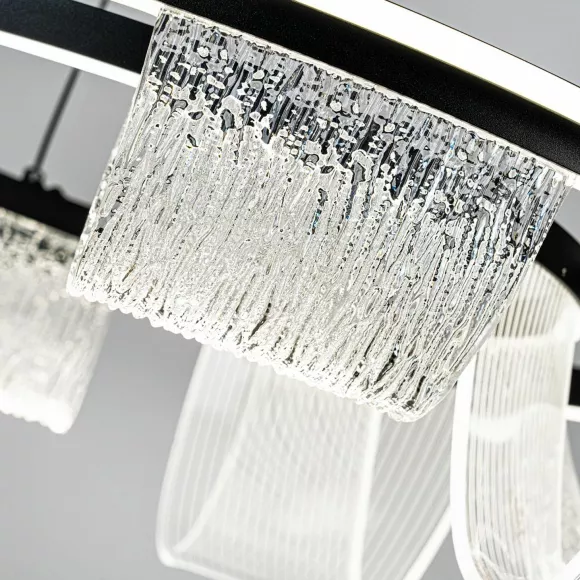 Подвесная люстра LED4U L7706-630 BK, 3000, 6000, От теплого до холодного
