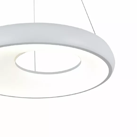 Подвесной светильник Indigo Cratere 14016/1P White V000153L, Белый, От теплого до холодного, Металл, вид снизу Подвесной светильник Indigo Cratere 14016/1P White V000153L, Белый, От теплого до холодного, Металл, вид снизу