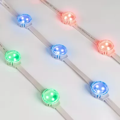 Модуль управляемый Arlight SOLEX-SPI-3535-3-12V RGB 120deg (D30x16mm, 0.75W, IP67) 029240