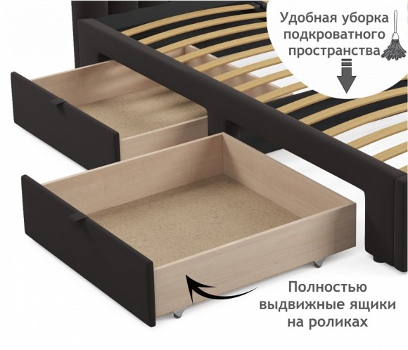 Кровать полутораспальная Milena 2000x1200 NMB_TE-00005458