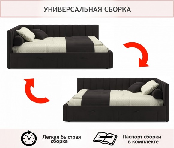 Кровать полутораспальная Milena 2000x1200 NMB_TE-00005458