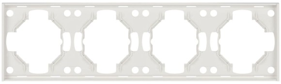Рамка для розеток и выключателей ЭРА Arktik 16-5004-01 на 4 поста белый Б0070574