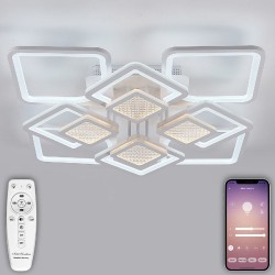 Потолочная светодиодная люстра с пультом управления Natali Kovaltseva Damask LED LAMPS 81170