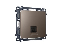 Комплект механизма телефонной розетки RJ-11(4P4C) со шторкой Ambrella Volt Alfa MA642030