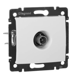 Розетка TV проходная Legrand Valena белая 774431