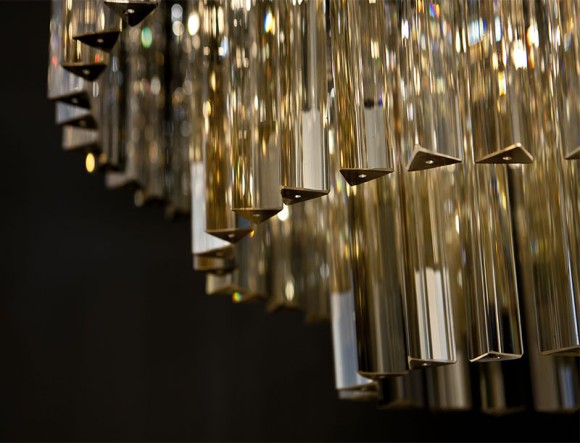 Подвесная люстра Delight Collection 1920s Odeon KR0387P-10A black/amber