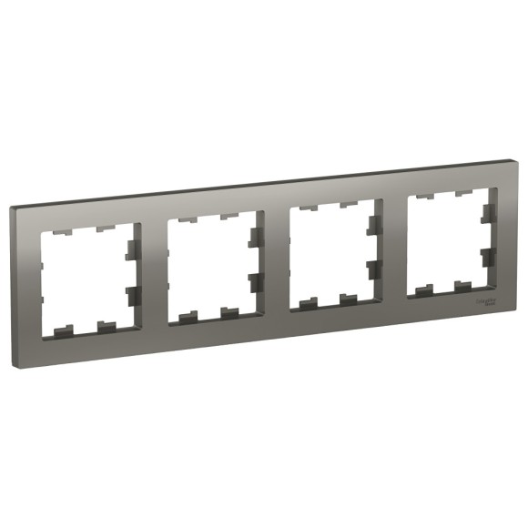 Рамка 4-ая, универсальная Systeme Electric AtlasDesign Сталь ATN000904