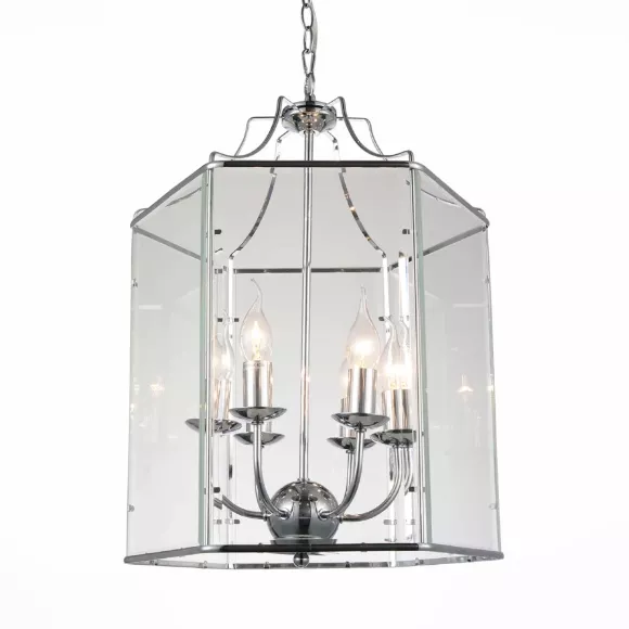 Подвесная люстра ST Luce SL228.103.06, Хром, Прозрачный, Металл, крупный план Подвесная люстра ST Luce SL228.103.06, Хром, Прозрачный, Металл, крупный план