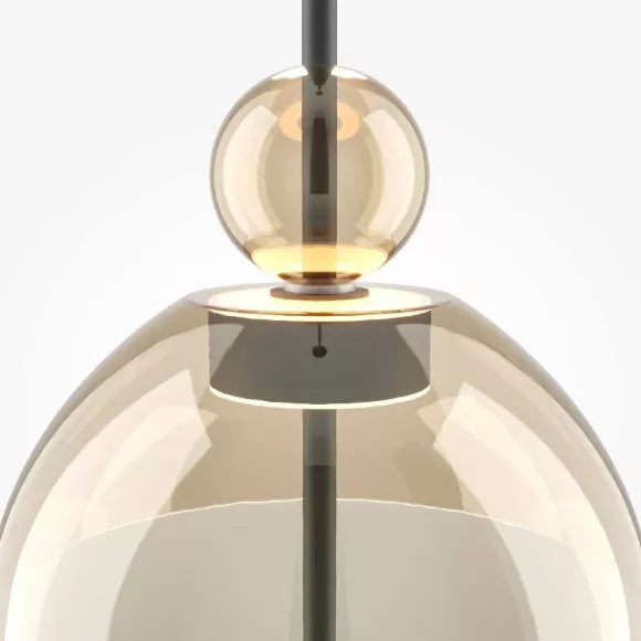 Подвесной светильник Maytoni Bangkok MOD185PL-L12CG3K1, Черный, Светло-коричневый, Теплый белый