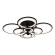 Потолочная светодиодная люстра с пультом управления iLedex Ring A001/8 BK