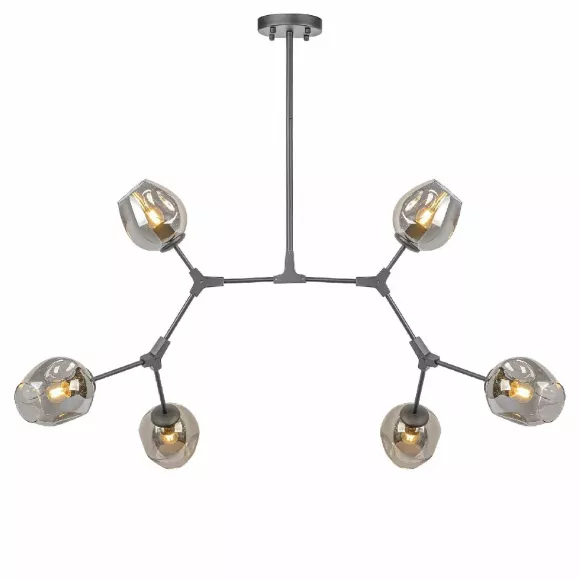 Люстра на штанге AM Group LOFT-6 BK Люстра на штанге AM Group LOFT-6 BK